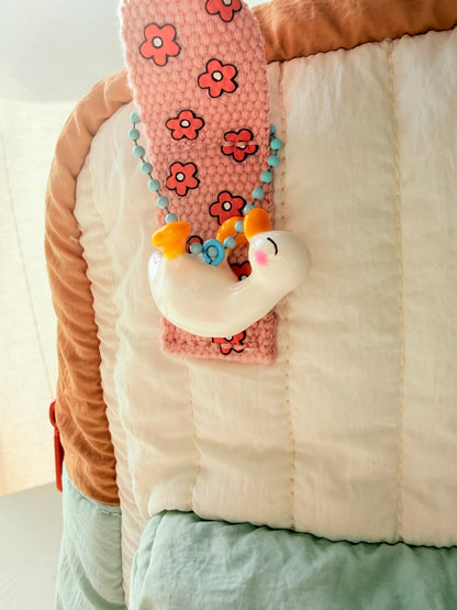 Large White Duck Keychain