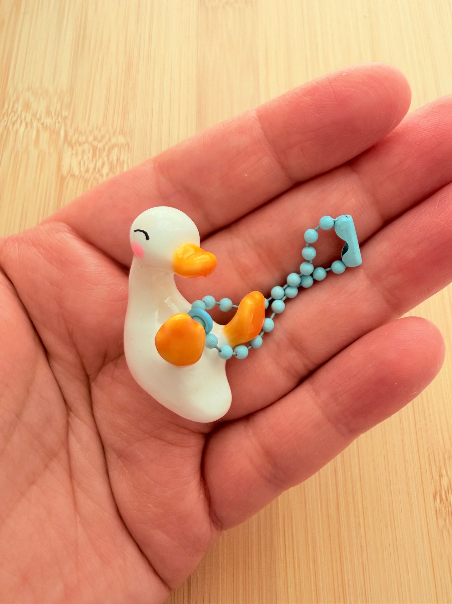 Large White Duck Keychain