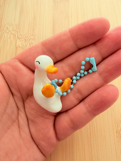 Large White Duck Keychain