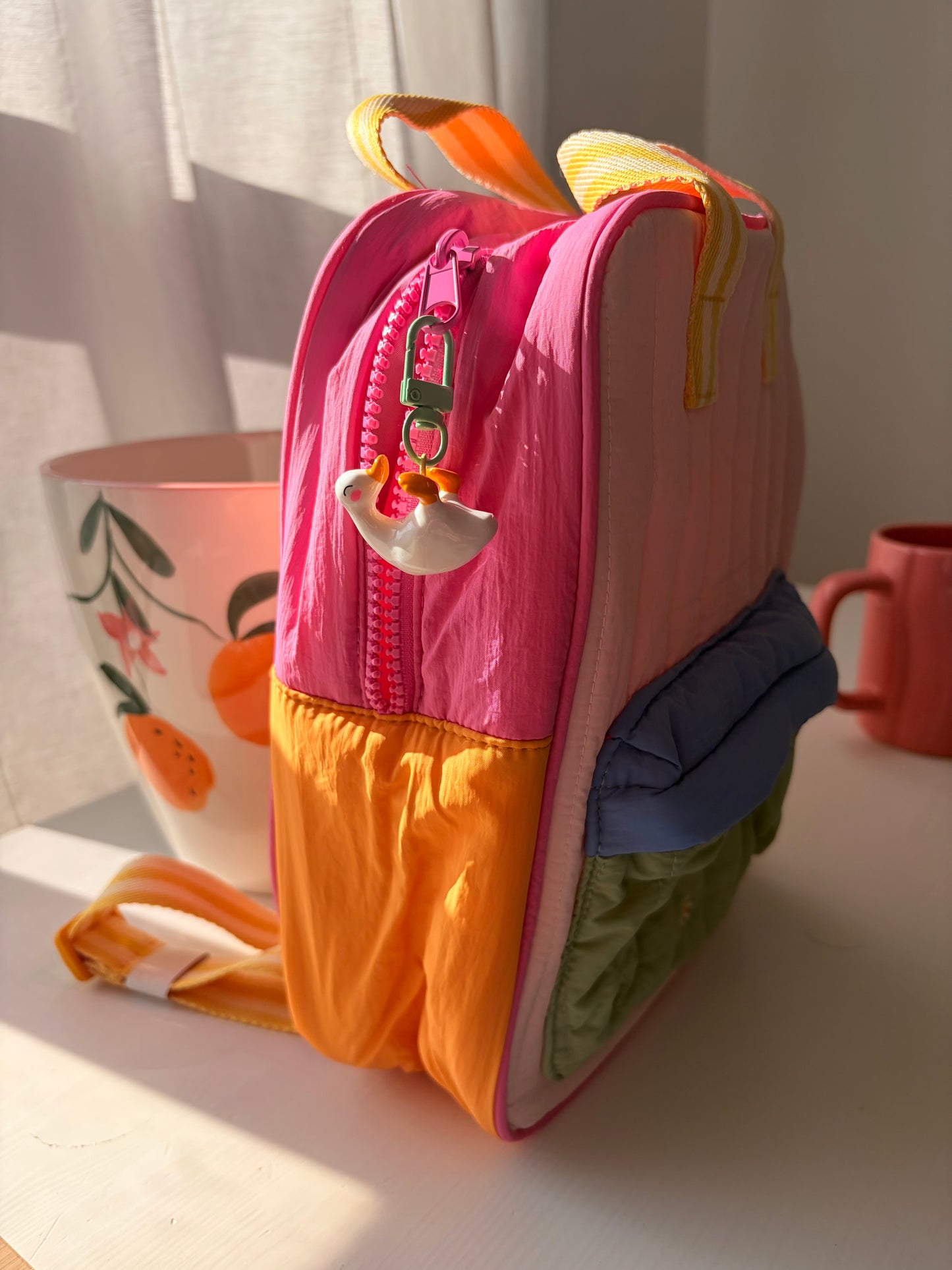 Large White Duck Keychain