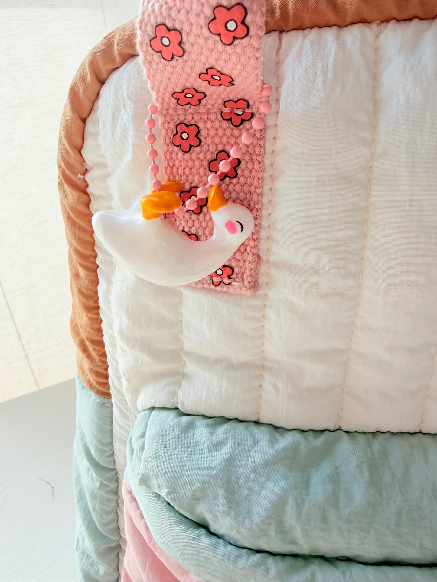 Large White Duck Keychain