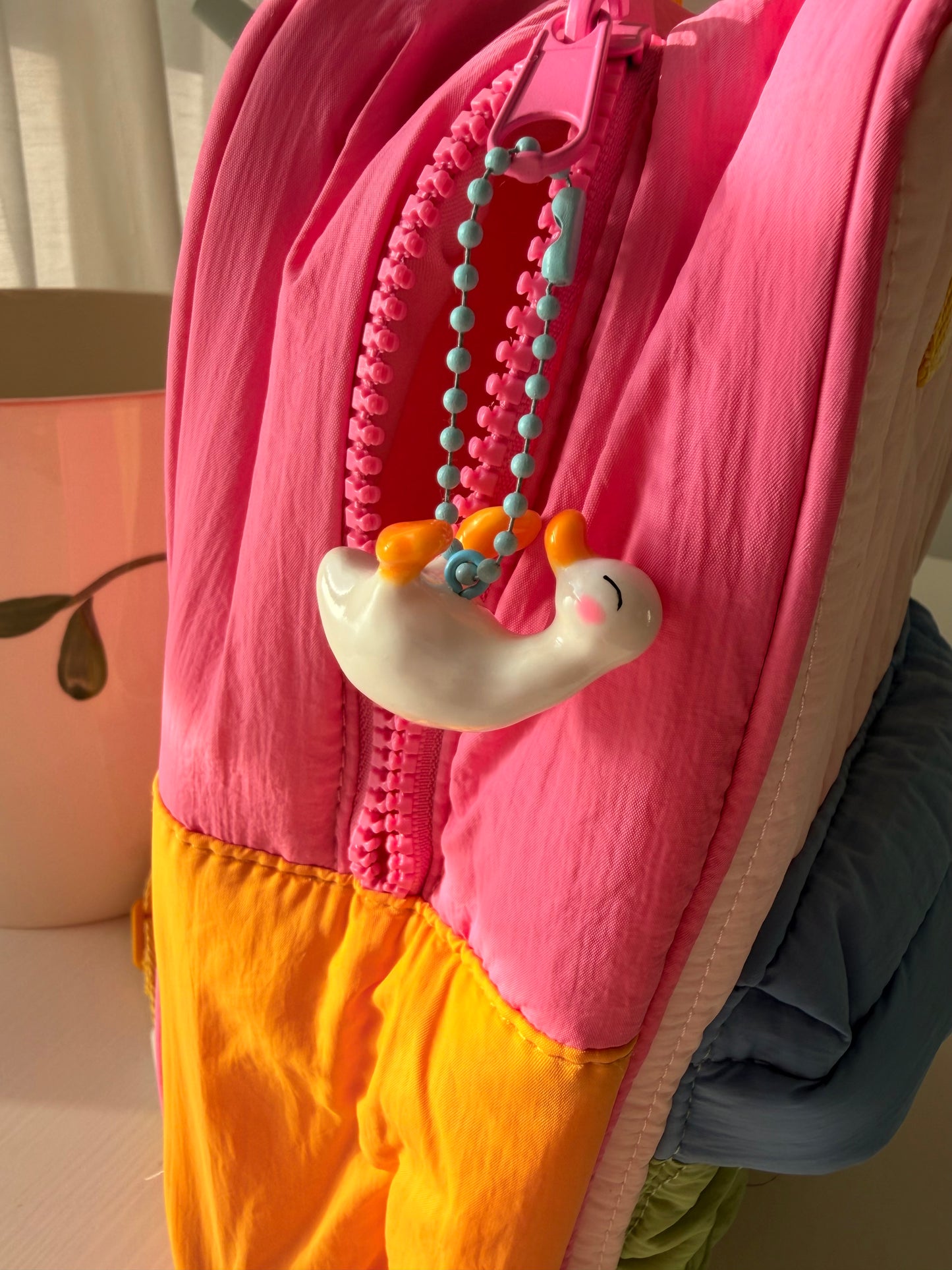 Large White Duck Keychain