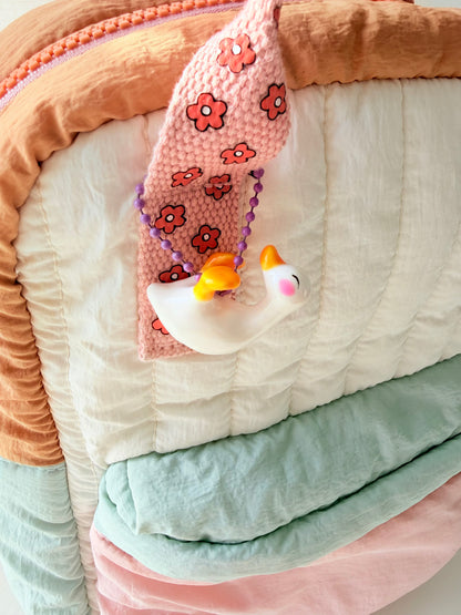 Large White Duck Keychain