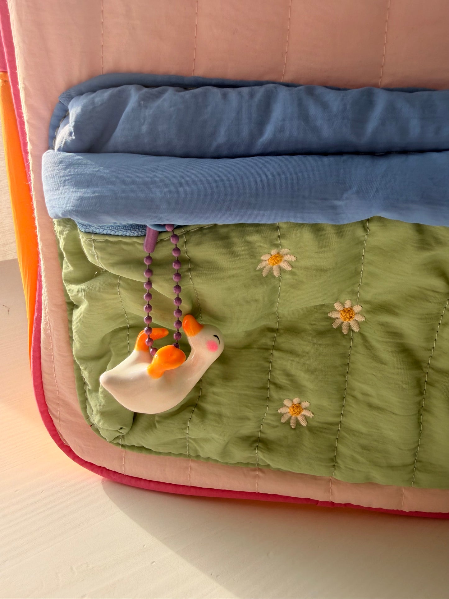 Large White Duck Keychain