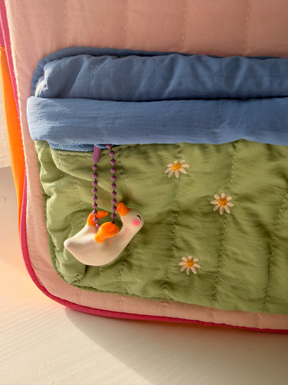 Large White Duck Keychain