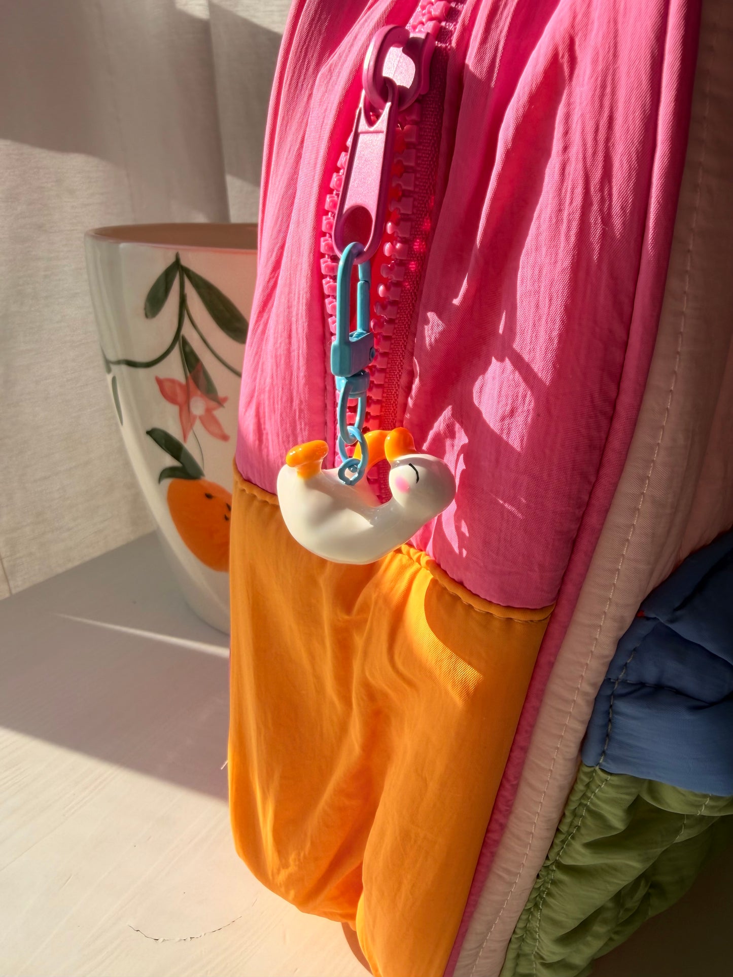 Large White Duck Keychain